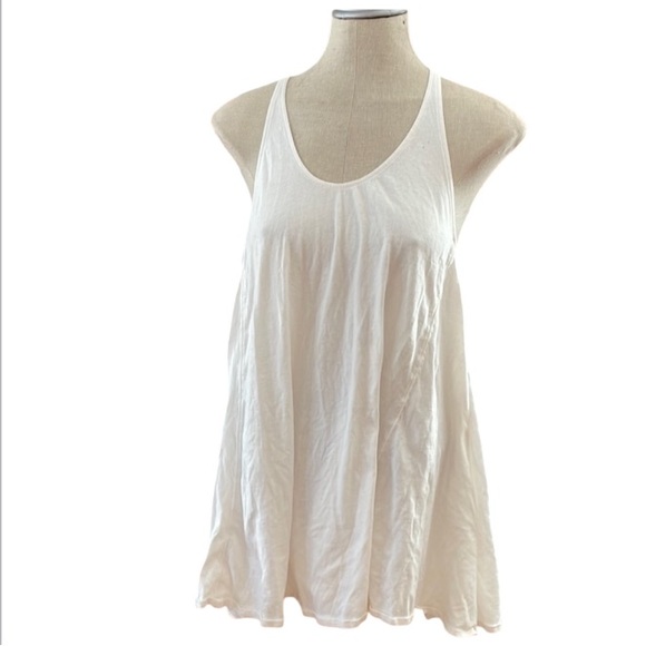 Free People Tops - Free people tank top white sleeveless racerback 100% cotton women’s size XS